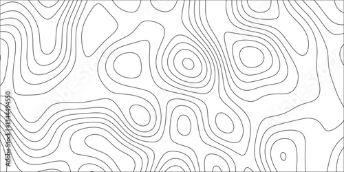 Abstract design with seamless pattern with lines topographic map. Topographic wavy pattern design and Geographic Mountain terrain. Vector seamless topography line map.