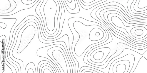 Abstract design with seamless pattern with lines topographic map. Topographic wavy pattern design and Geographic Mountain terrain. Vector seamless topography line map.