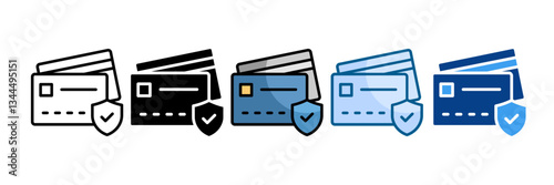 Secure Payment Icon Set Multiple Style Collection