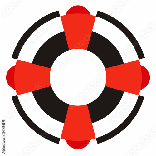 Life saver icon vector on white background.