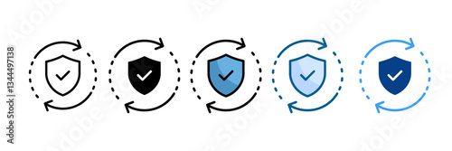 Security Update Icon Set Multiple Style Collection