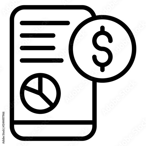 business news icon in line style. This icon related with broadcast, news, report and more.