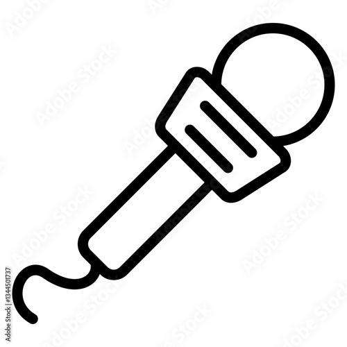 journalist icon in line style. This icon related with broadcast, news, report and more.