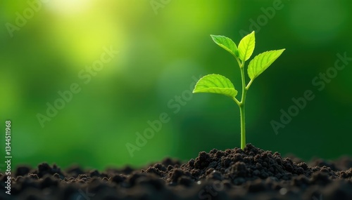 Single slender sapling, reaching upward, fresh growth , detail, twig, plant