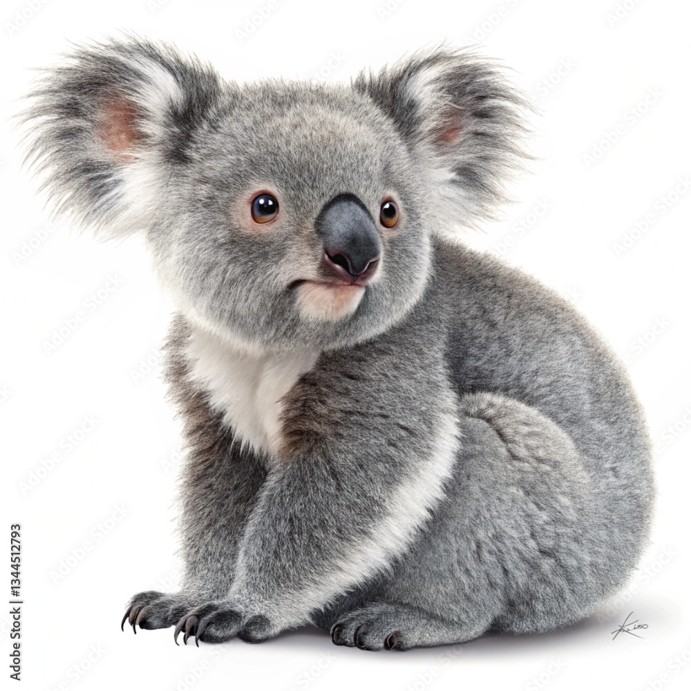 Obraz premium koala on white background