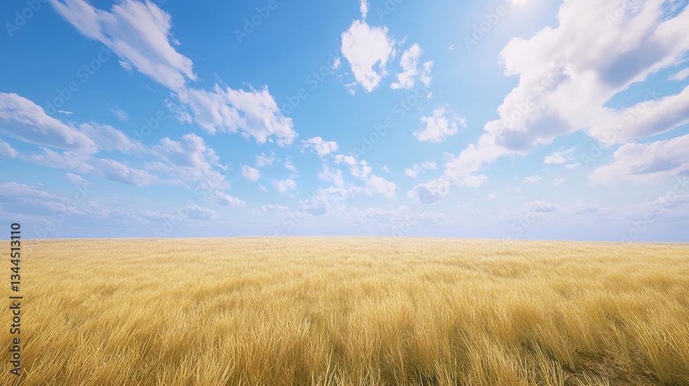 World Meteorological Day style. Vast golden fields World Meteorological Day style. Vast golden fields