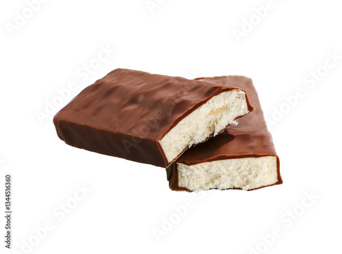 Chocolate bar with white filling
