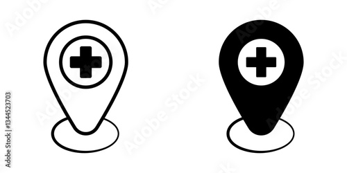 Map Location icon set. for mobile concept and web design on white background