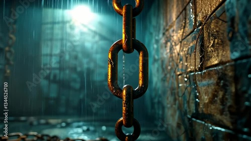 Rusty Chains in a Dark, Wet Alleyway