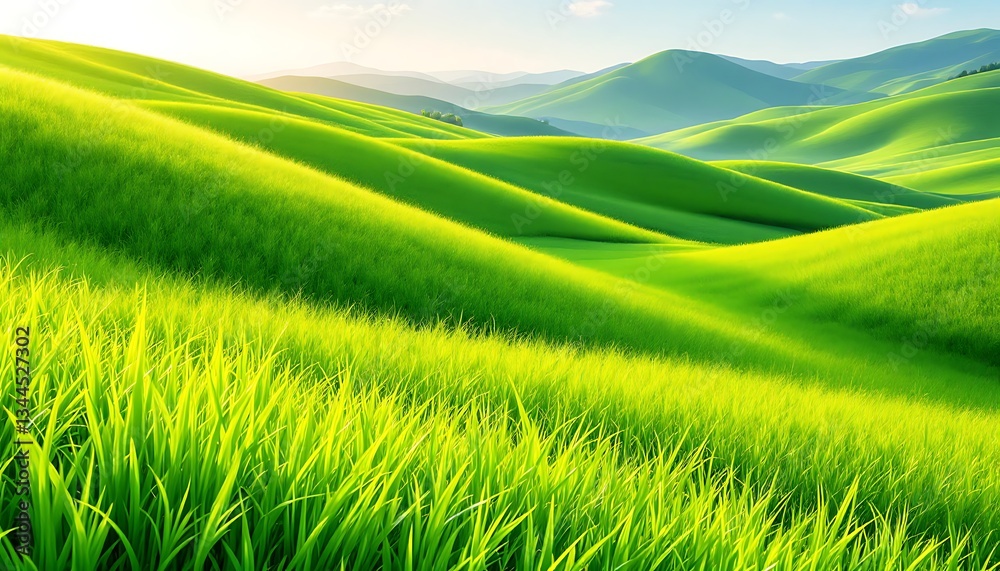 Vibrant Green Rolling Hills Landscape Photography Vibrant Green Rolling Hills Landscape Photography