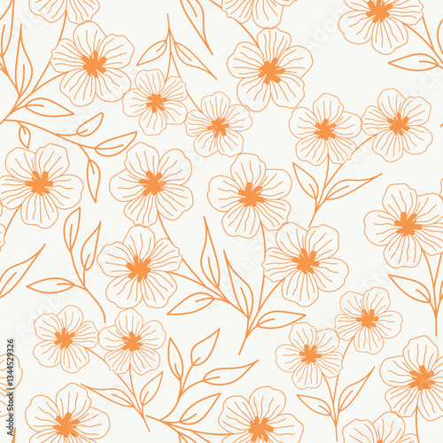 Wallpaper Mural floral seamless allover design pattern Torontodigital.ca