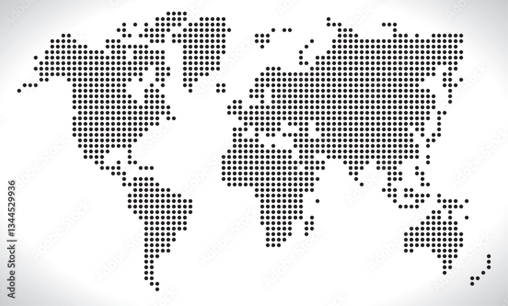 Abstract world map from dots Abstract world map from dots