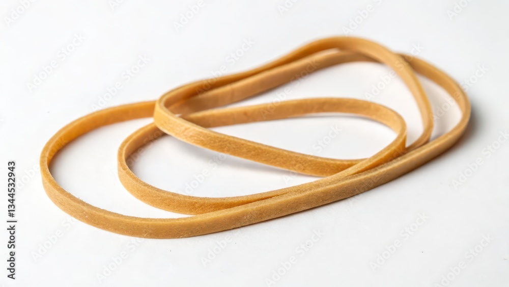 Naklejka premium Rubber Bands on White Background