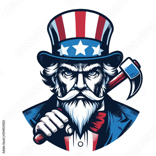 uncle sam vector image one white background