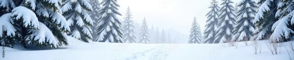 Snowy forest branches isolated on white background, nature, landscape, snow Snowy forest branches isolated on white background, nature, landscape, snow