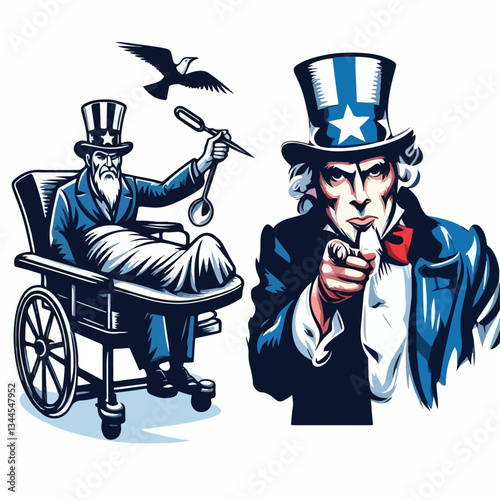 uncle sam vector image one white background