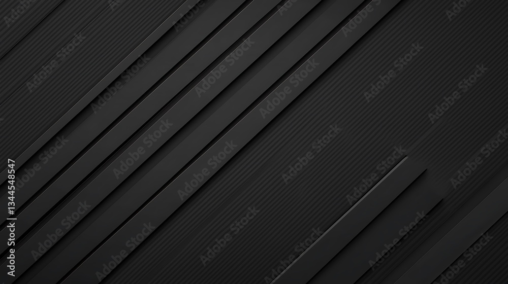 Obraz premium Abstract dark background with diagonal geometric shapes for modern presentations