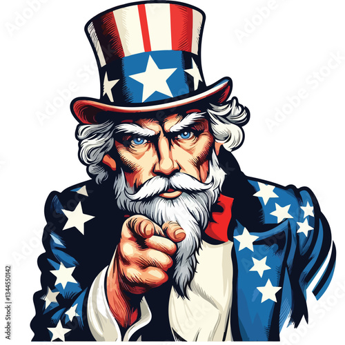 uncle sam vector image one white background