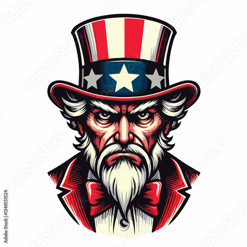 uncle sam vector image one white background