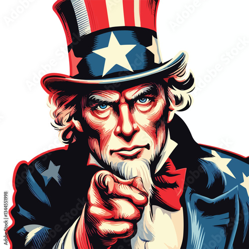 uncle sam vector image one white background