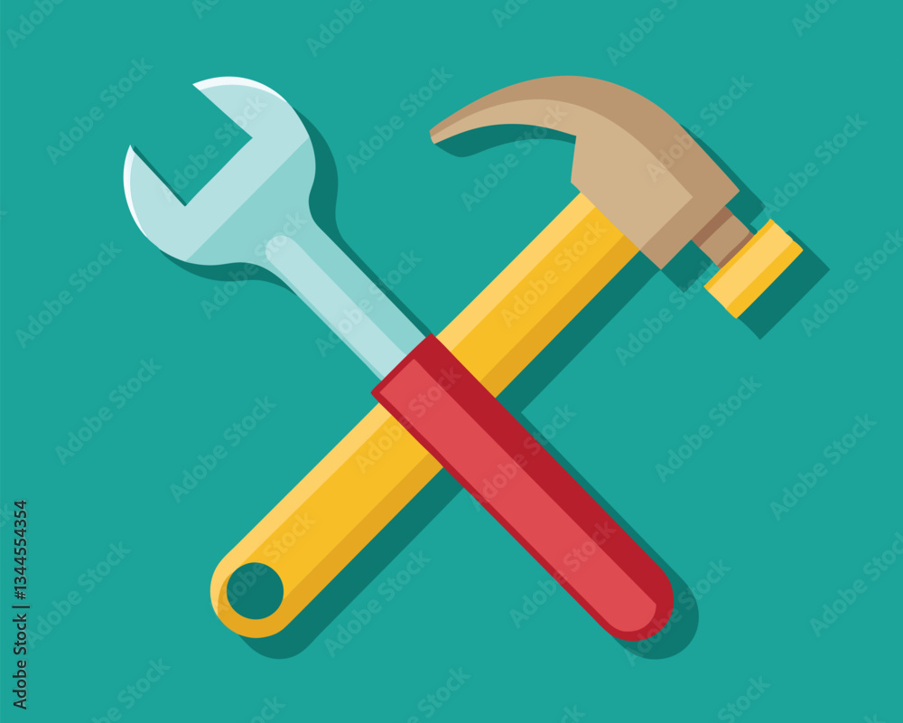 Hammer and Wrench. Essential DIY Tools for Home Improvement Hammer and Wrench. Essential DIY Tools for Home Improvement