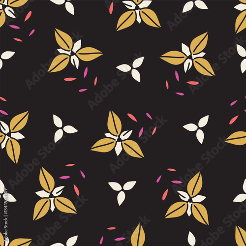 seamless floral flower pattern with Textile Allover Design on Background