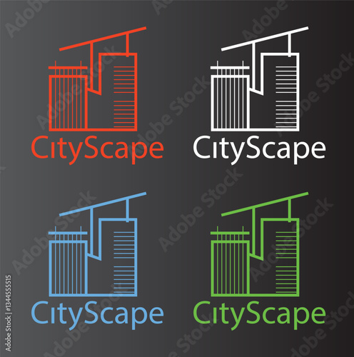 Real estate and home buildings logo icons template design, Real estate and home buildings logo icons template