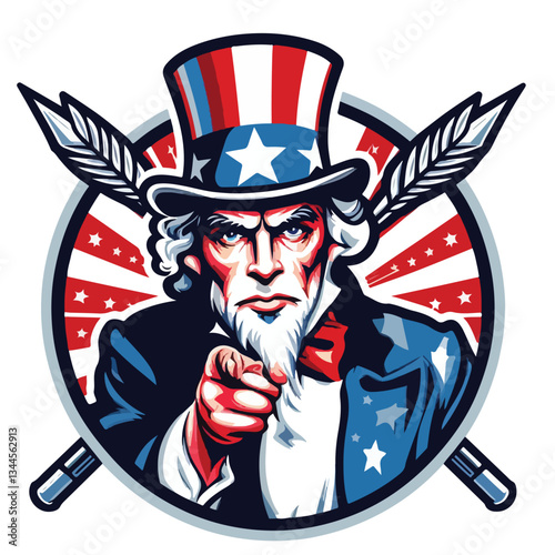 uncle sam vector image one white background