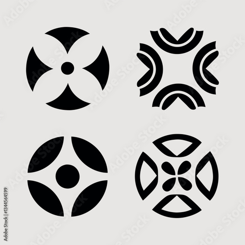 Abstract logo. Abstract geometric logos. Design of icon set.