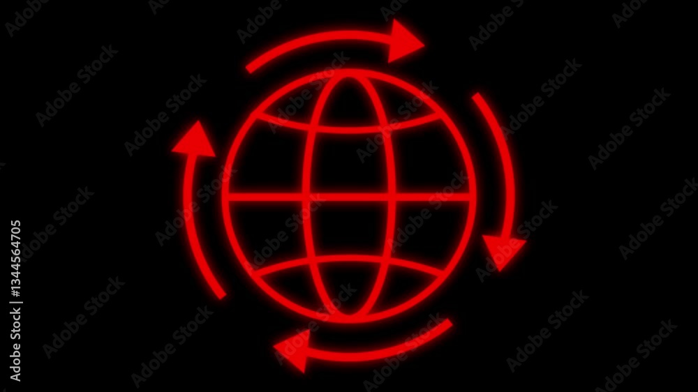 Abstract globe vector icon animation video . Abstract globe vector icon animation video .