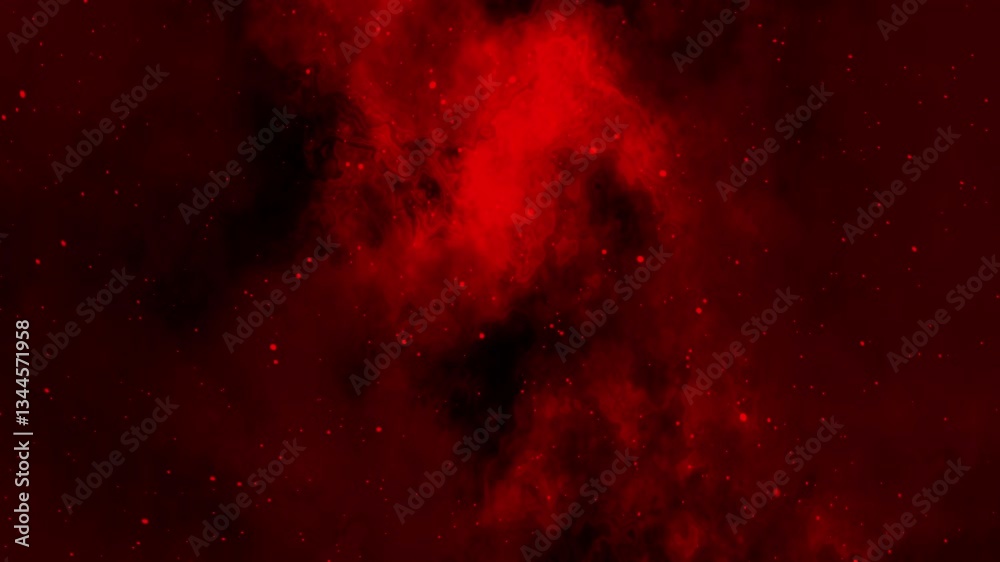 dark red abstract background with thick smoke and dots moving towards the screen.