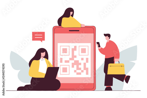 QR Code Payment, Mobile Scanning, Digital Transactions, Contactless Technology, Online Business, Smartphone Wallet, Secure Payments, E-commerce, Barcode Scanner, Digital Innovation