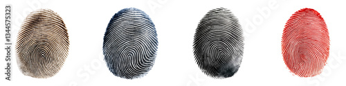 Fingerprint isolated on a transparent background.