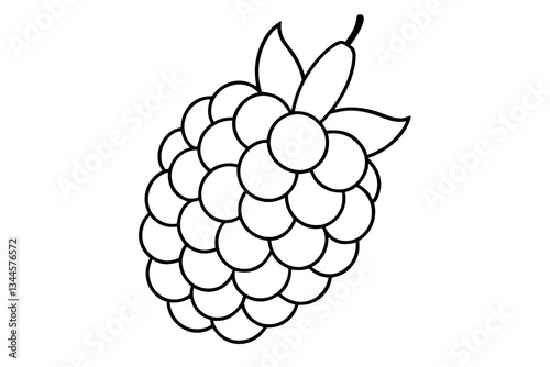 blackberry line art silhouette vector illustration