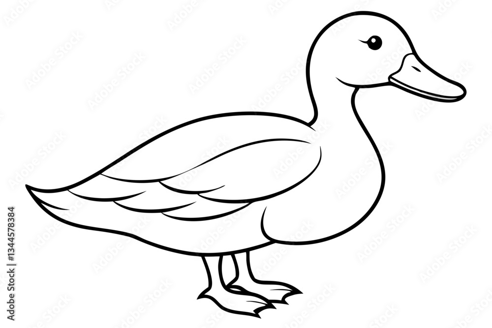 duck line art silhouette vector illustration duck line art silhouette vector illustration