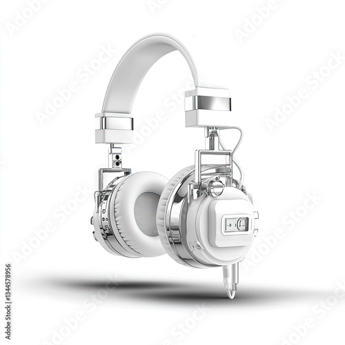 White Over-Ear Headphones Isolated photo