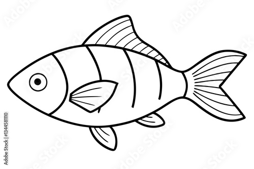 fish line art silhouette vector illustration