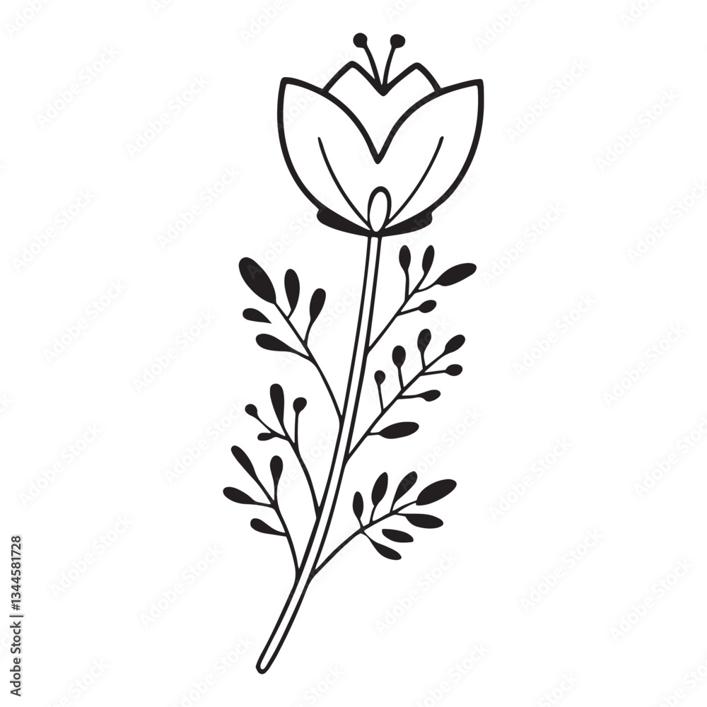 flower icon set vector illustration outline flower icon set vector illustration outline