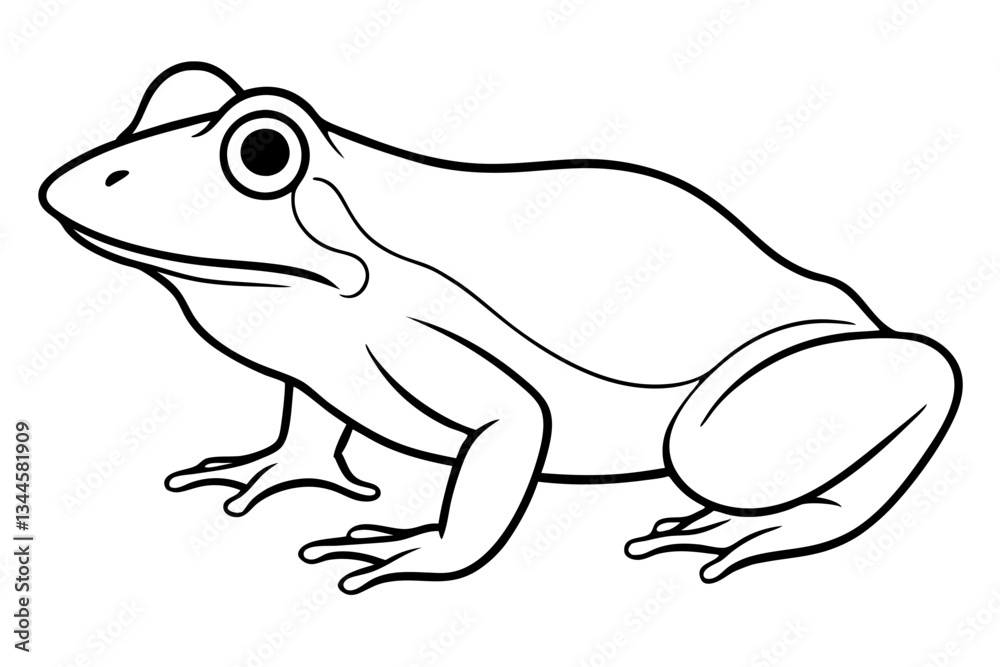 Naklejka premium frog line art silhouette vector illustration