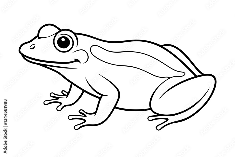 Naklejka premium frog line art silhouette vector illustration