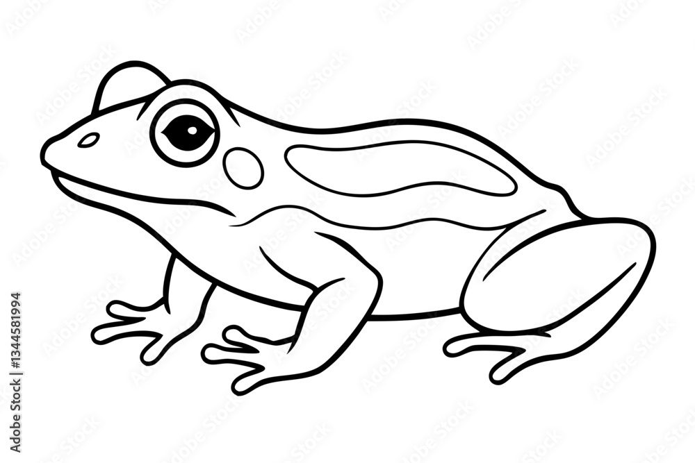 Naklejka premium frog line art silhouette vector illustration