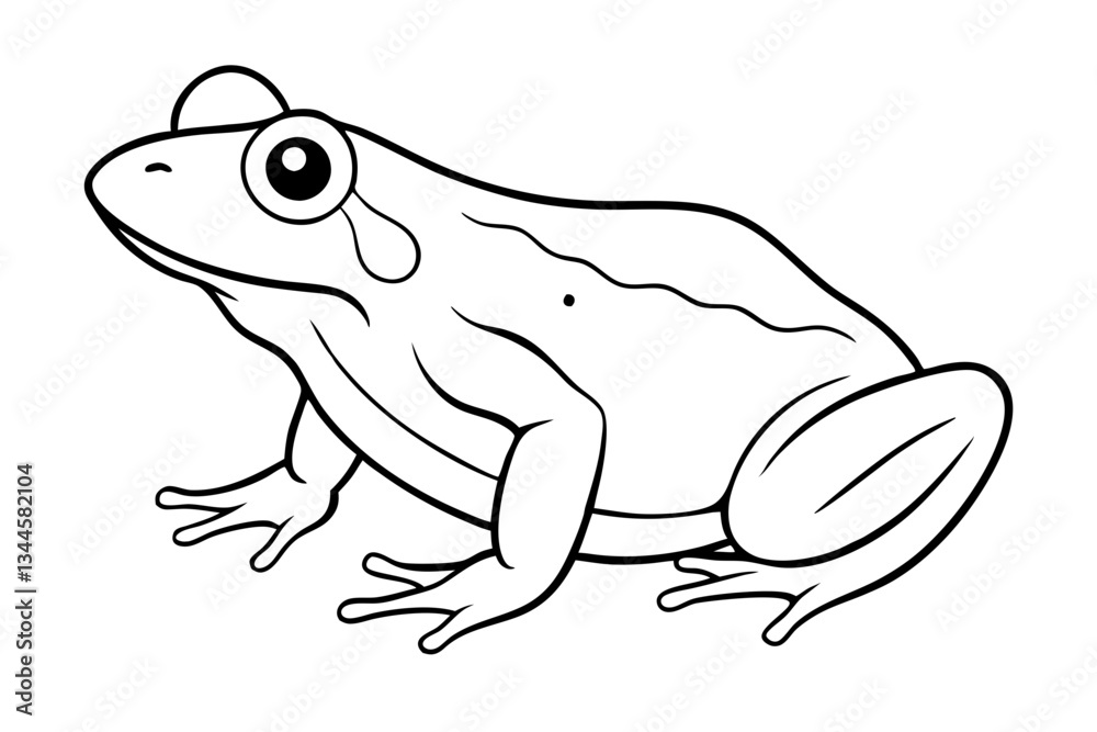 Naklejka premium frog line art silhouette vector illustration