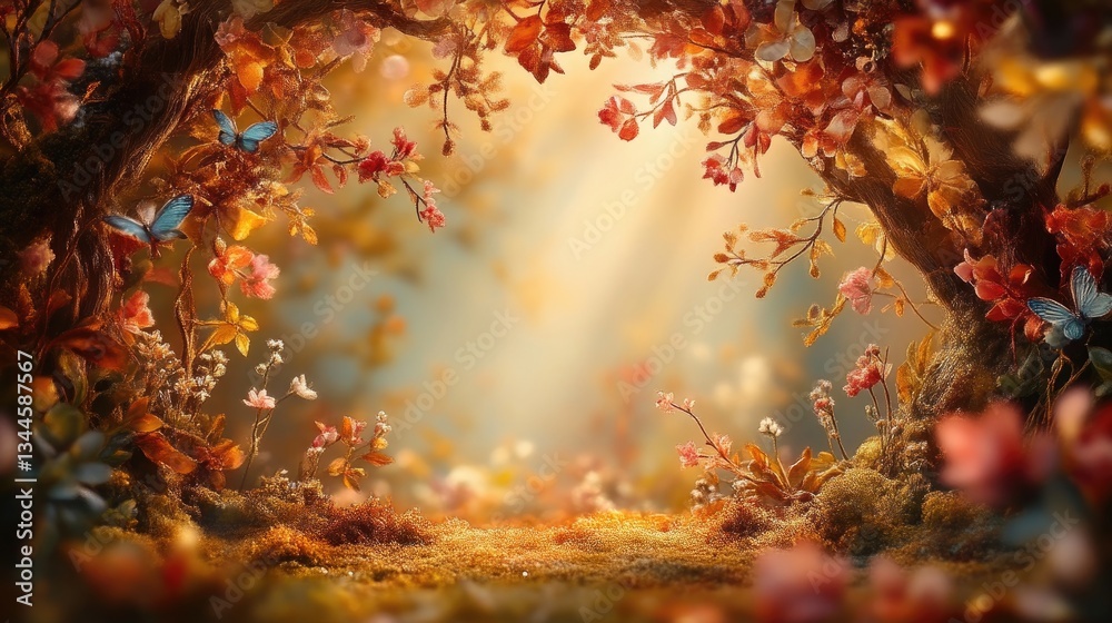 Autumnal Fairy Forest Scene Autumnal Fairy Forest Scene