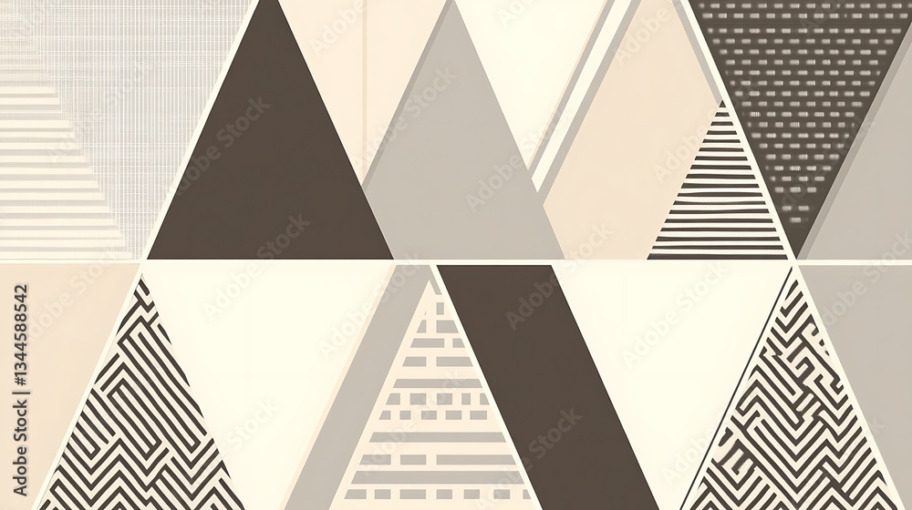 Fototapeta premium Triangle abstract pattern background for digital art