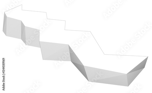 Abstract lines architectural 3d drawing