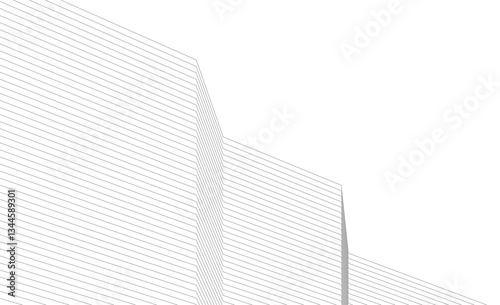 Abstract lines architectural 3d drawing