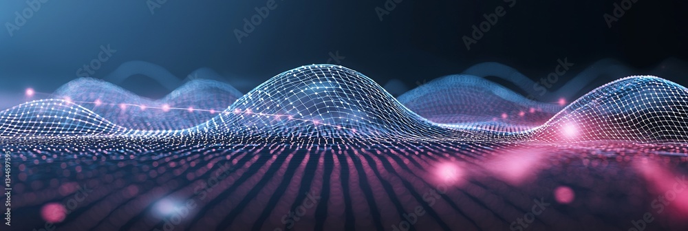 Futuristic digital wave breaking traditional business models symbolizing innovative market shifts Futuristic digital wave breaking traditional business models symbolizing innovative market shifts