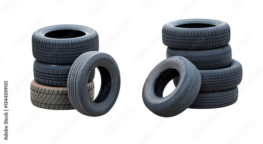 car tires isolated