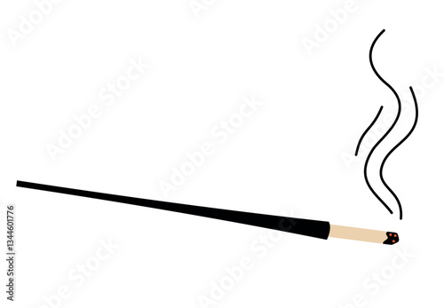 Illustration of a cigarette in a mouthpiece