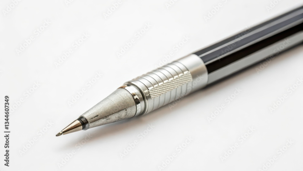 Black Ballpoint Pen on White Background Black Ballpoint Pen on White Background